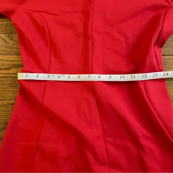 NWT COS Long Sleeve Vibrant Red Midi Dress - Picture 4 of 7